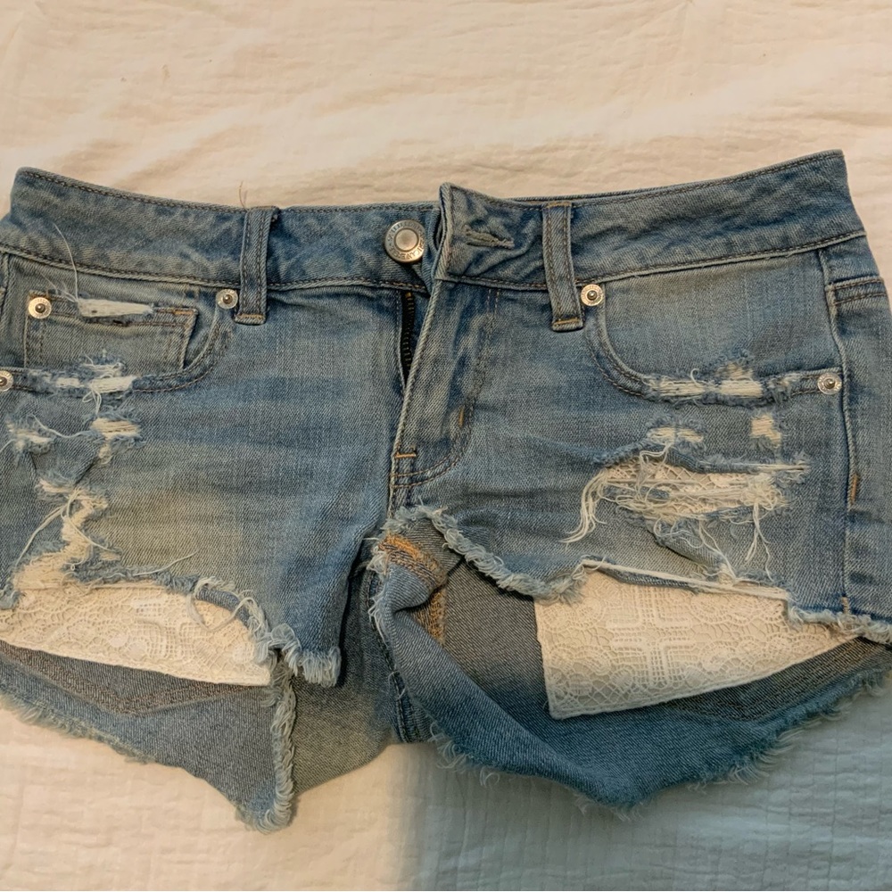 American Eagle low rise denim shorts